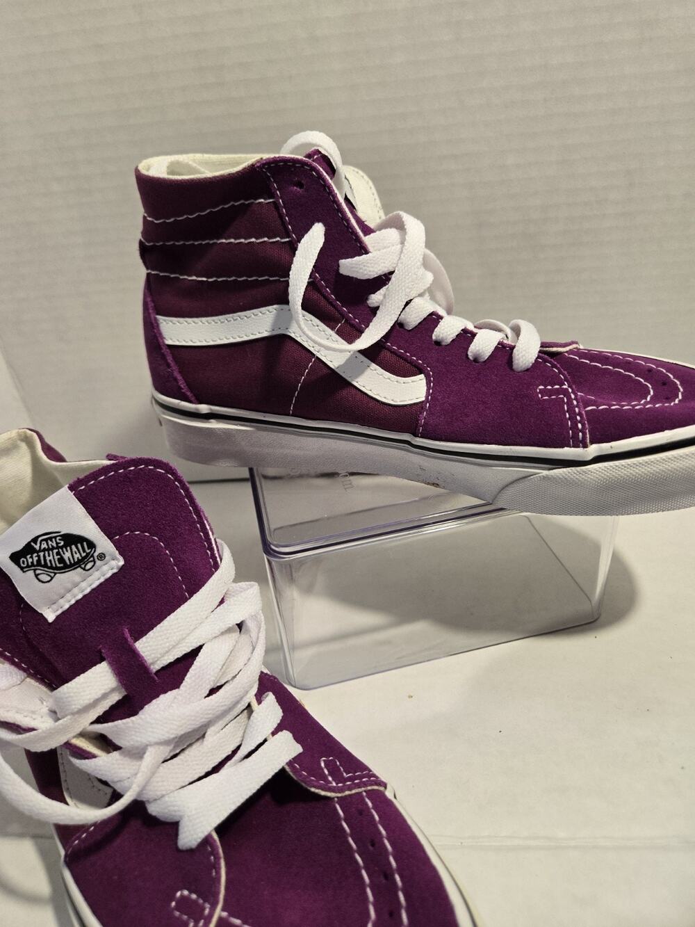 Vans Sk-8 Hi model high top purple/grape color athletic shoes mens 5.5, women 7